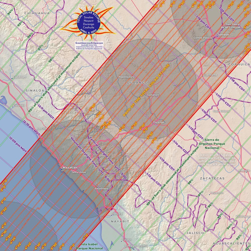 Total Solar Eclipse 2024 Maps Of The Path Of Totality Space 4384