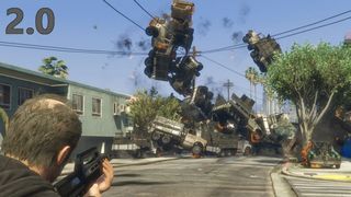 GTA 5 Mods - Turn ca into projectiles with the Vehicle Cannon