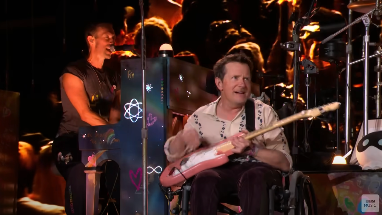 Coldplay and Michael J. Fox