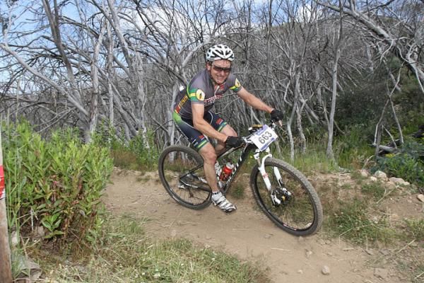 Craig Peacock in second in the super master men's race