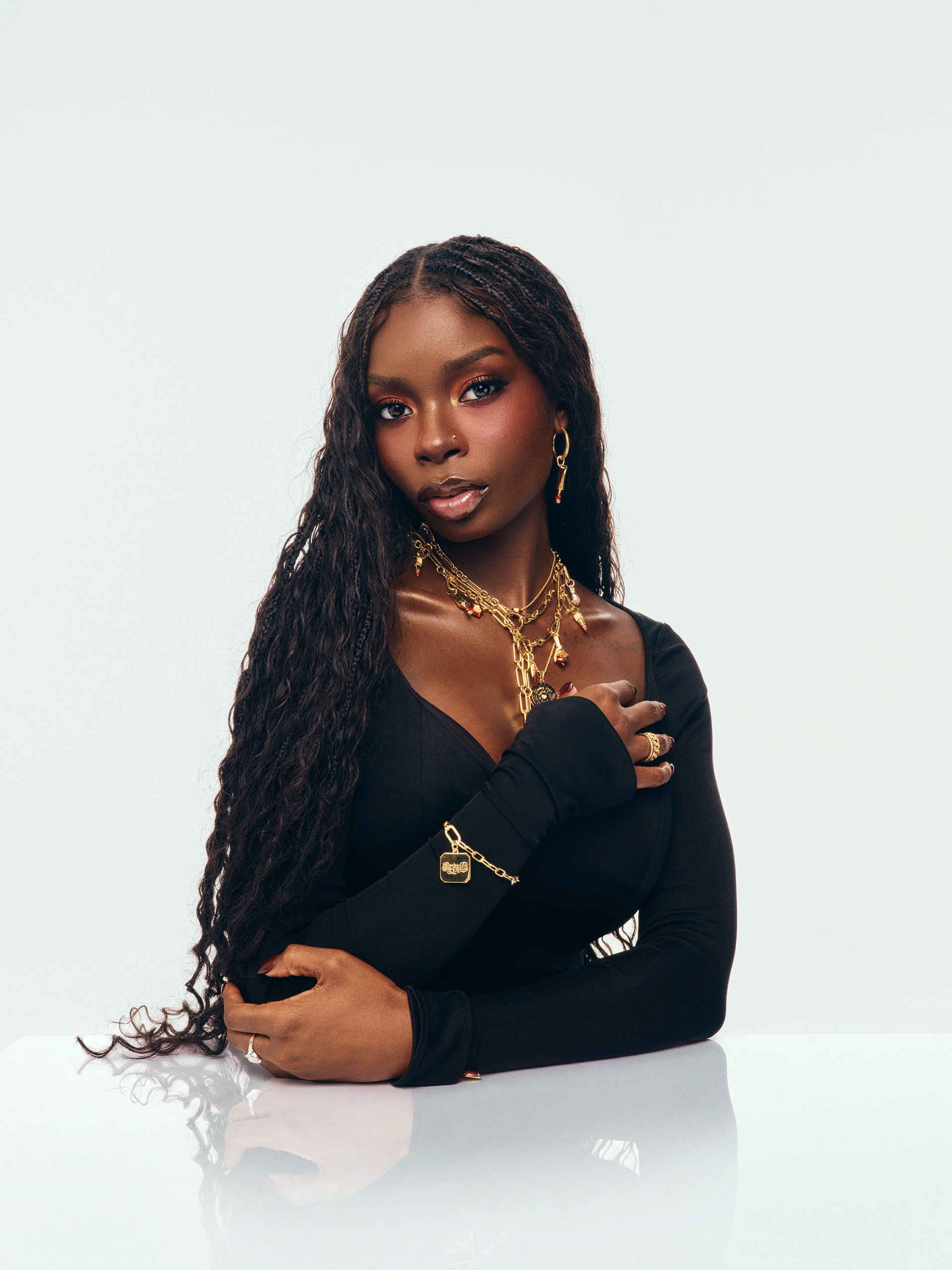 Olandria Carthen in the Pat-McGrath x Pandora campaign.