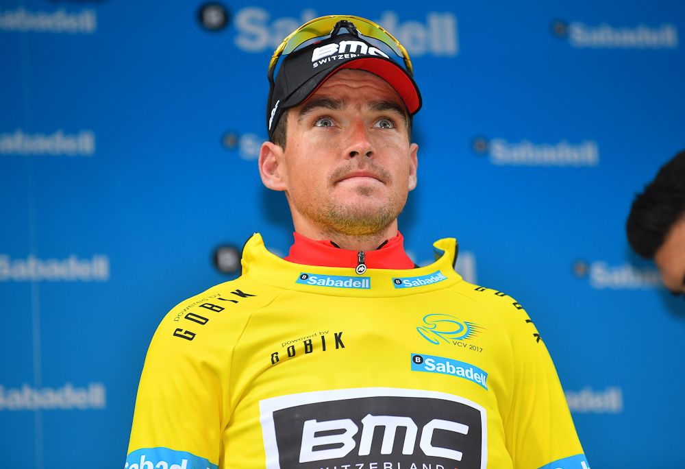 Greg Van Avermaet in yellow after stage 2 in Valencia