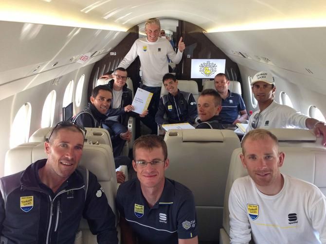 Oleg Tinkov and Tinkoff-Saxo take to the skies.