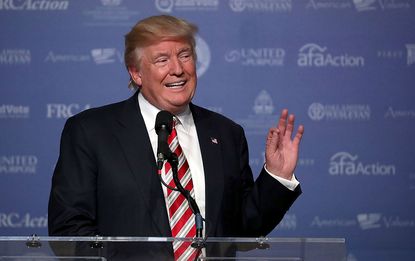 Donald Trump addresses the Values Voter Summit