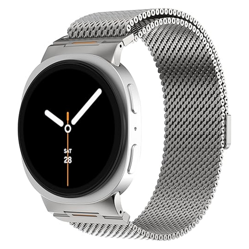 SPGUARD Milanese loop band in titanium on the Samsung Galaxy Watch 8