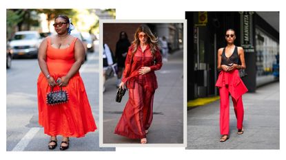 red trend new york fashion week street style