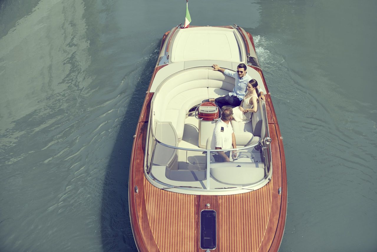 Arrive in style aboard Blitz&#039;s Riva Aquariva.