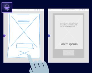 Comp CC transforms natural drawing gestures into crisp graphics and layouts