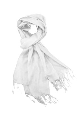 White Solid Scarfs for Women Fashion Warm Neck Womens Winter Scarves Pashmina Silk Scarf Wrap With Fringes for Ladies by Oussum