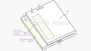 Ett patent som visar en möjlig design på en vikbar iPhone