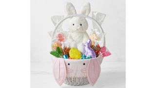 Williams Sonoma & Pottery Barn Kids Gingham Bunny Face Large Filled Basket, one of w&h's personalized Easter baskets picks