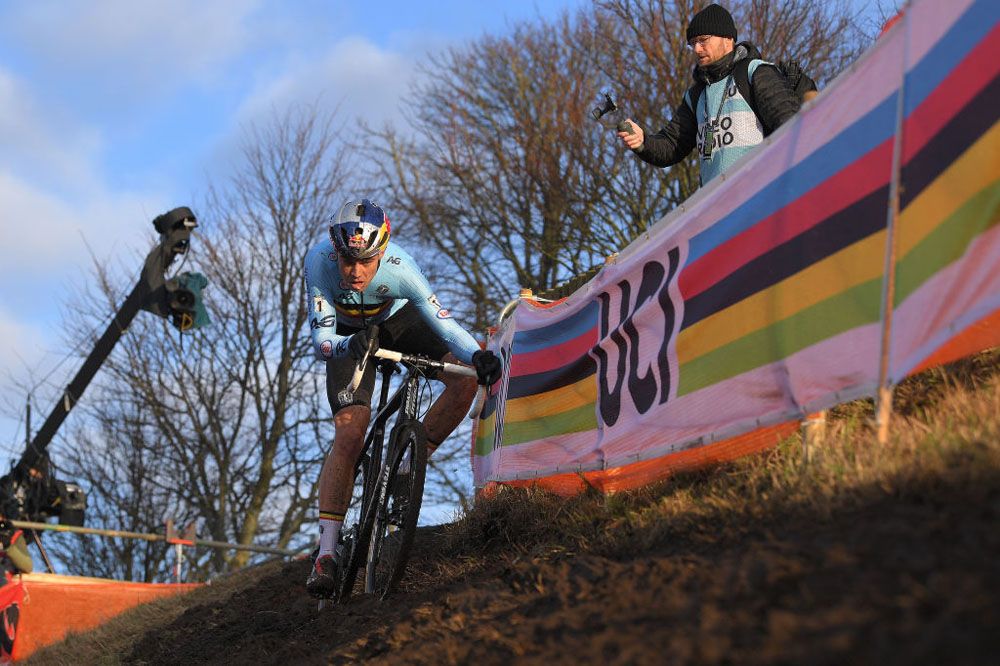 Wout Van Aert (Belgium) racing to silver
