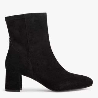 John Lewis Oaklee Stretch Suede Block Heel Ankle Boots