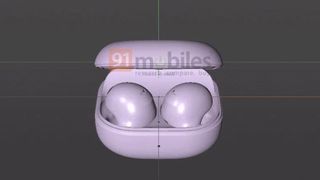 Samsung Galaxy Buds 2 Pro white render