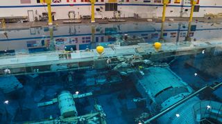 International Space Station mockup in Neutral Buoyancy Lab