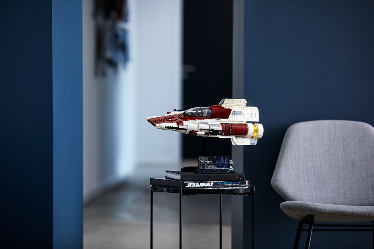 The Lego Star Wars UCS A-wing Starfighter, released in 2020, is an iconic ship from "Star Wars Episode VI: The Return of the Jedi."