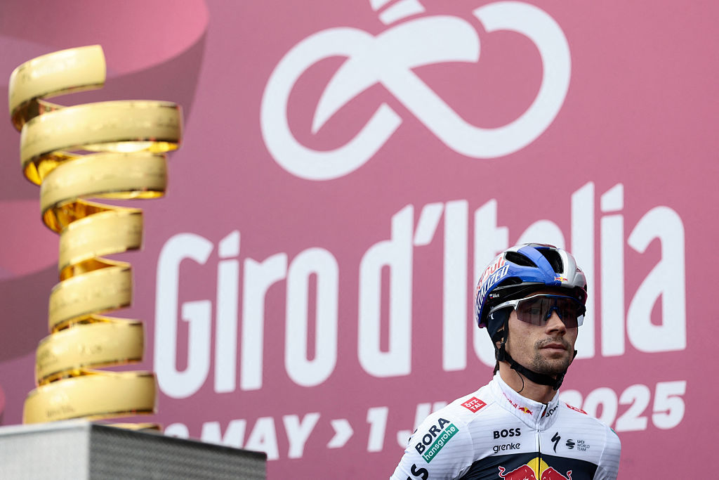 Red Bull-Bora-Hansgrohe's Primož Roglič set off on stage 7 with his eyes fixed on pink and captured the race lead on the summit finish