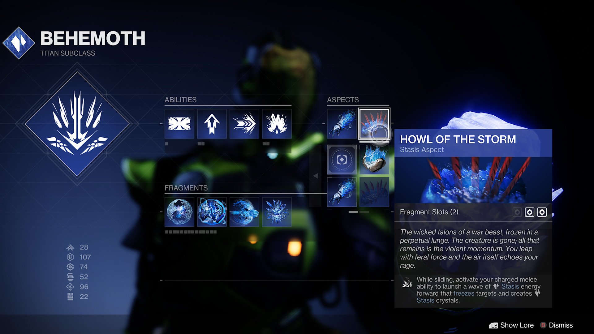 Titan Hoarfrost Z Stasis Build