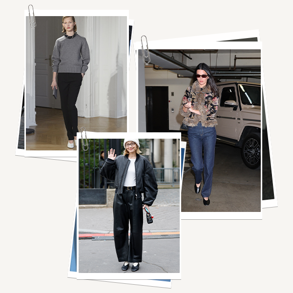 celebrities and runway model wearing the high-vamp flats trend