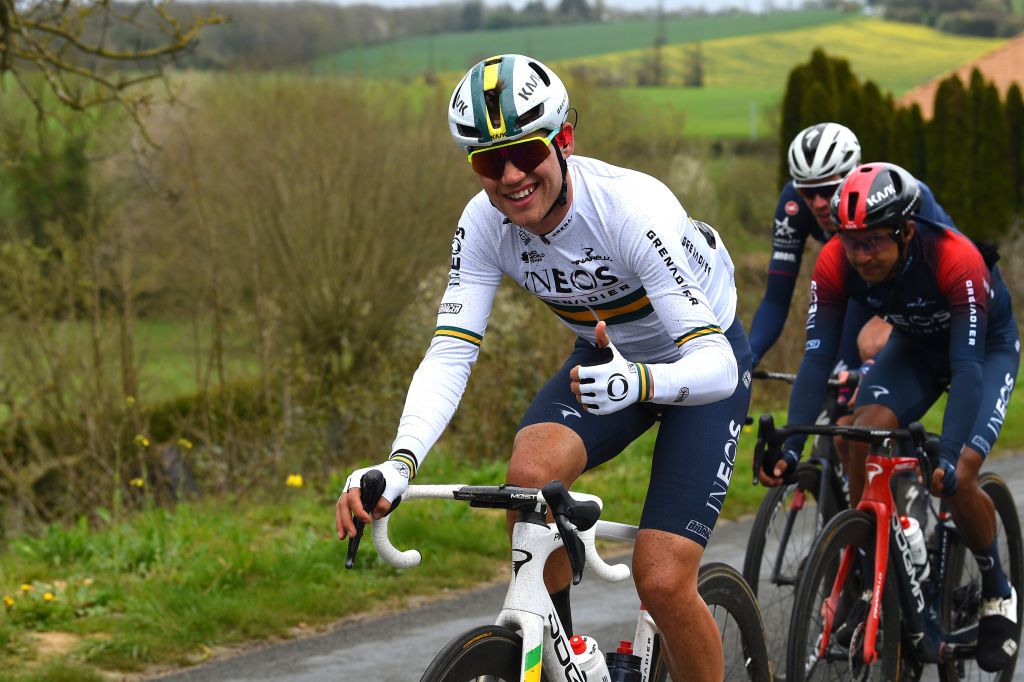 MAMERS FRANCE APRIL 05 Luke Plapp of Australia and Team INEOS Grenadiers competes during the 68th Circuit Cycliste Sarthe Pays de la Loire 2022 Stage 1 a 1923km stage from Mamers to Mamers CircuitSarthe on April 05 2022 in Mamers France Photo by Dario BelingheriGetty Images