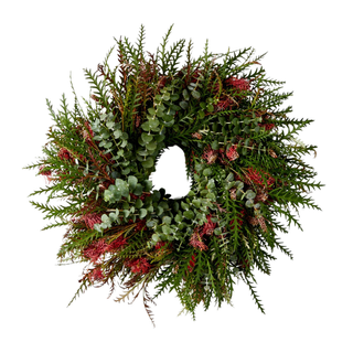 Fresh Grevillea & Baby Blue Eucalyptus Wreath & Garland