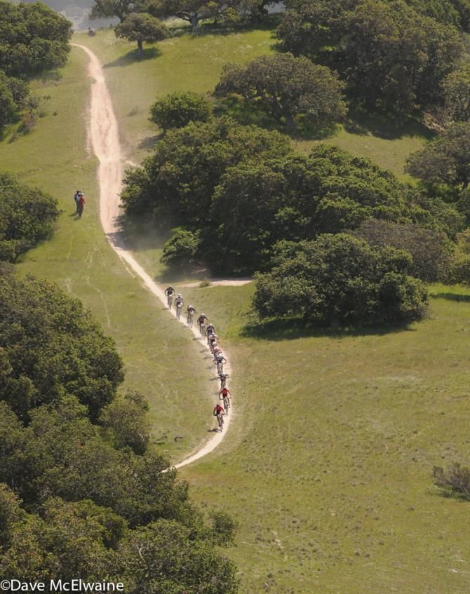 The leaders were riding a paceline on much of the course
