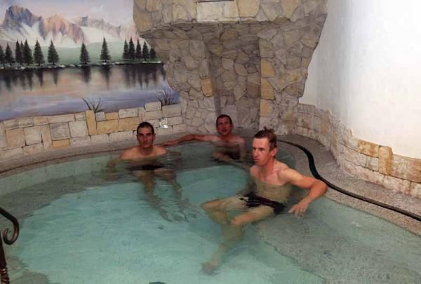 Riders cool off after a tough day
