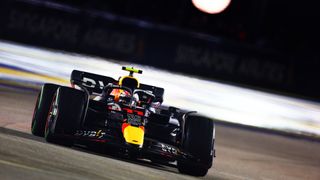 Sergio Perez in his Red Bull car ahead of the Singapore Grand Prix live stream
