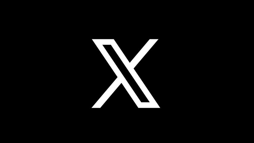 The logo for X against a black background