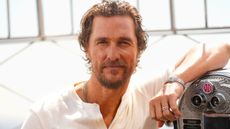 matthew mcconaughey on a plain background