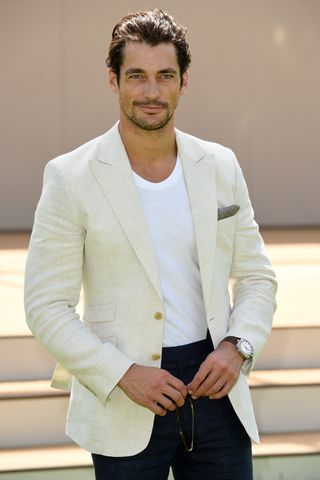 David Gandy Attends Burberry Prorsum Spring/Summer 2015 At The London Collections: Mens