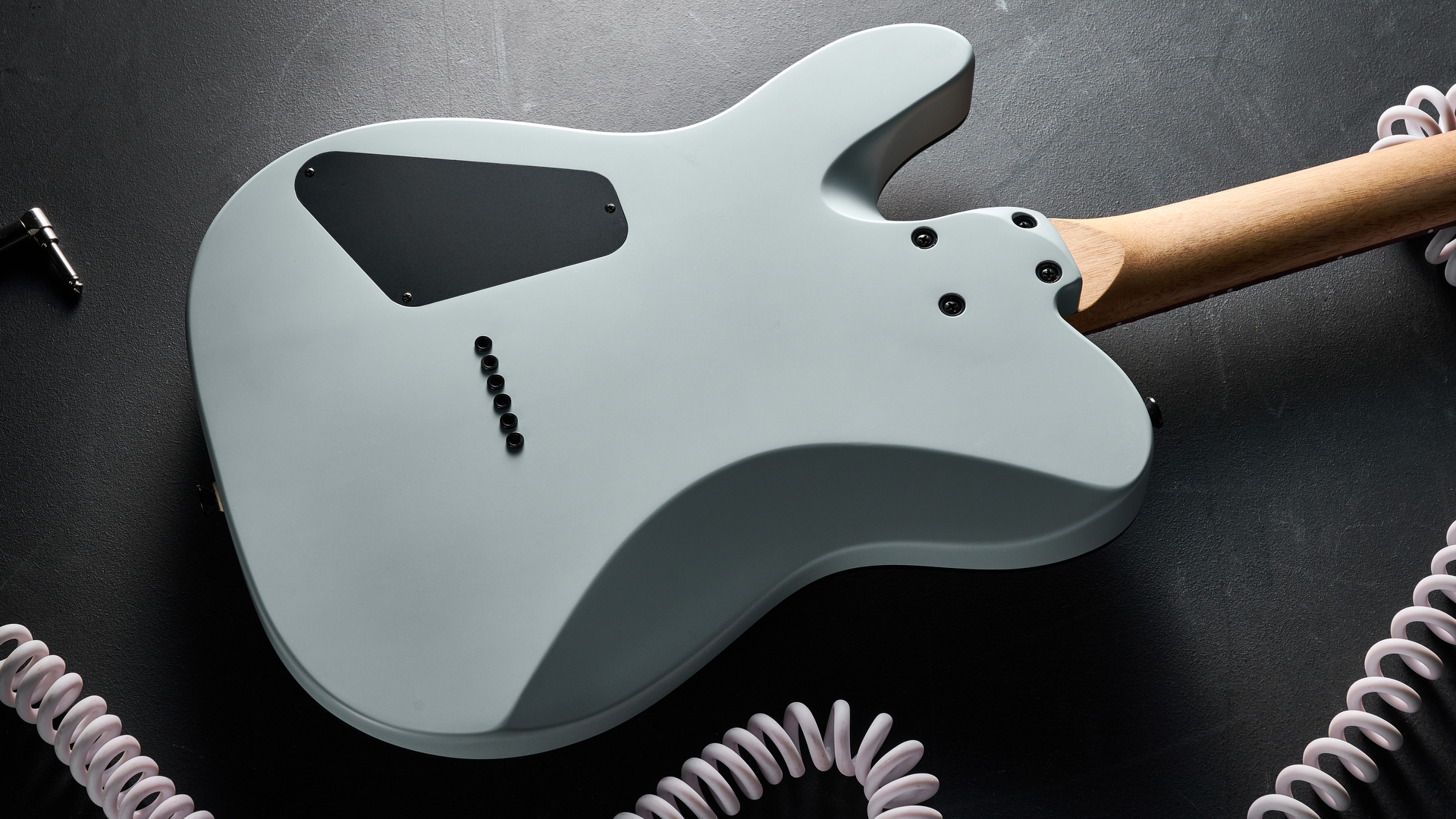 The back of the body on the Charvel Standard Series San Dimas Style 2 SD2 HH HT electric guitar