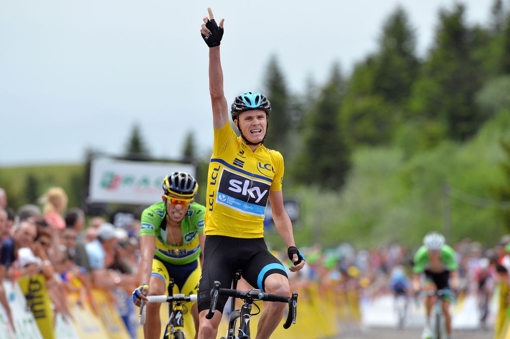 Chris Froome gets the better of Alberto Contador in 2014