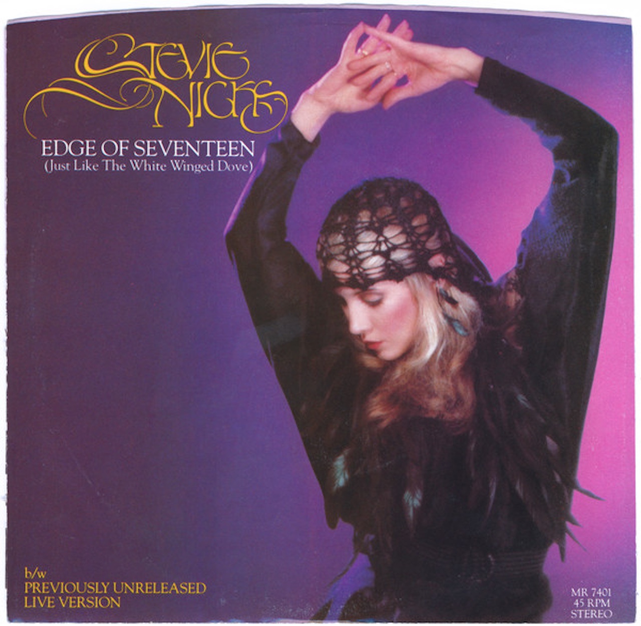 The single sleeve of Stevie Nicks&#039; Edge of Seventeen
