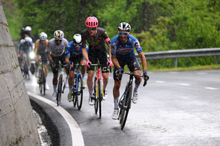 Julian Alaphilippe leads a chase on stage 19 of the Giro d'Italia