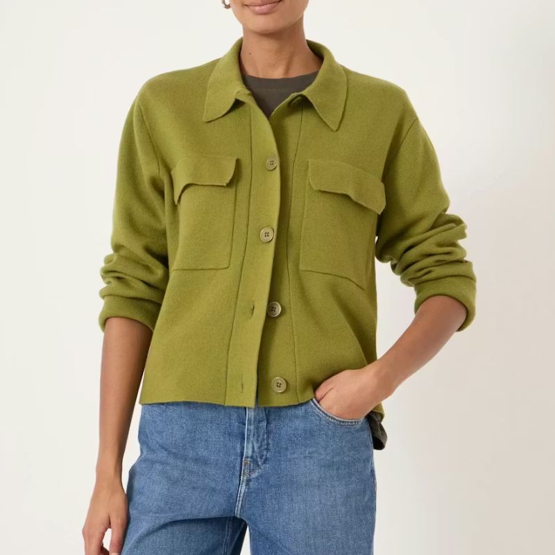 Image of green cardigan