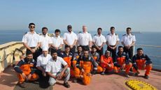 The crew of a boat stuck in the Strait of Hormuz.
