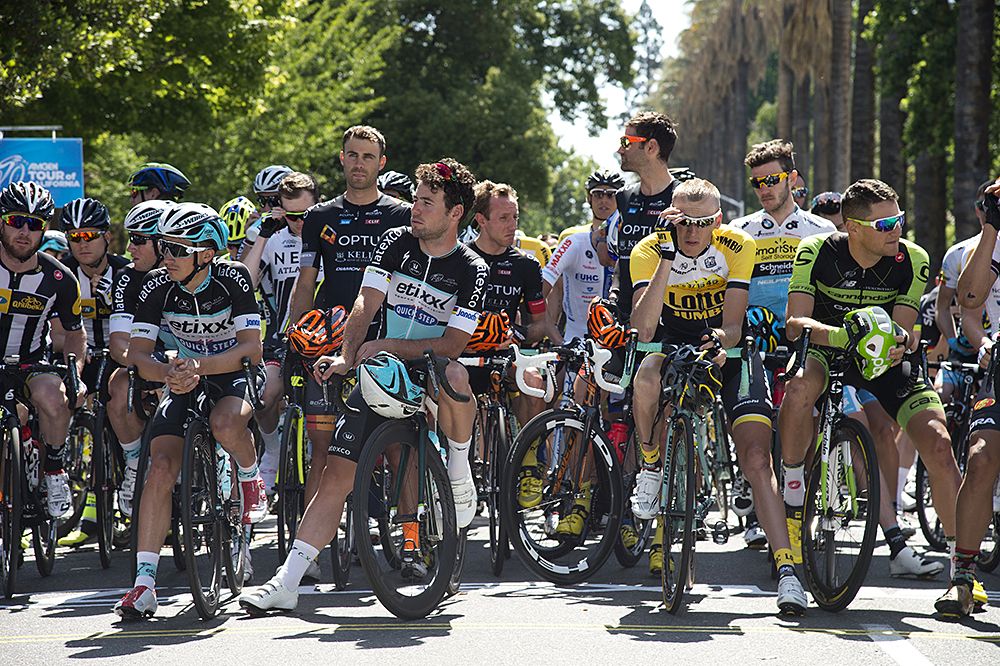 Mark Cavendish (Etixx-QuickStep) starts the Tour of California
