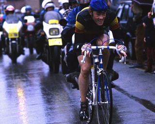 Eric Vanderaerden on his way to victory in the 1985 Tour of Flanders. Photo: Graham Watson