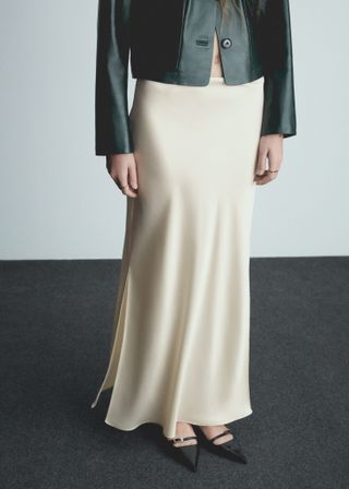 Satin Long Skirt