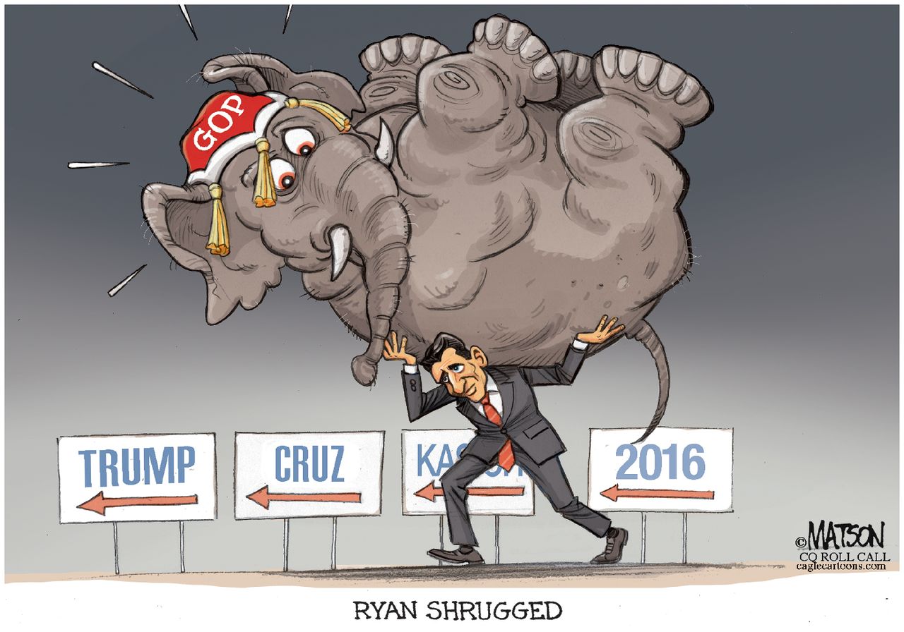 Political Cartoon U.S. Paul Ryan 2016