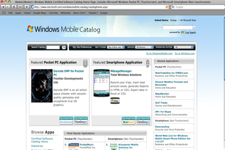 Microsoft Windows Marketplace for Mobile screengrab