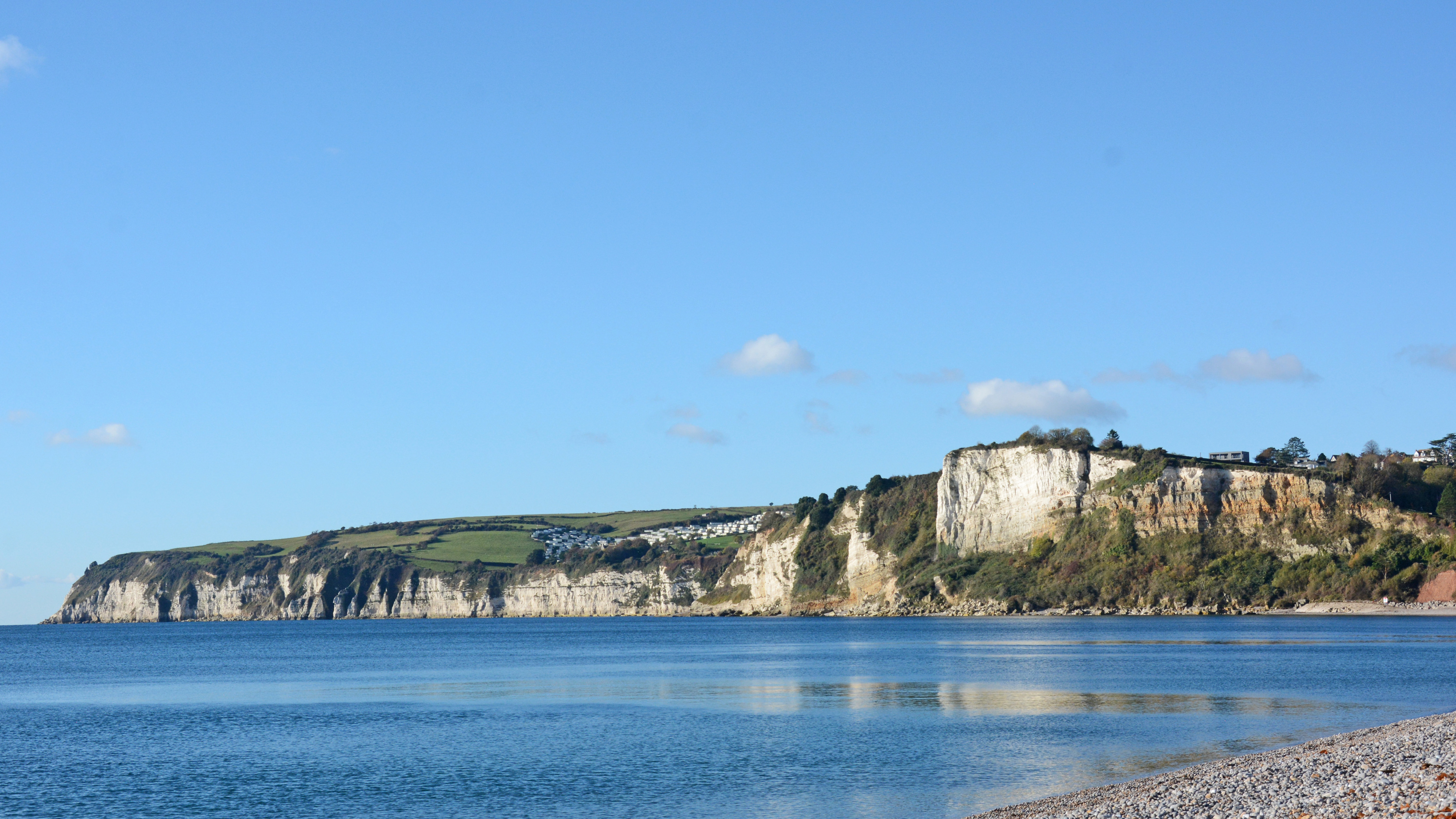 Seaton to Beer Head and Branscombe Beach: Beer's chalk cliffs