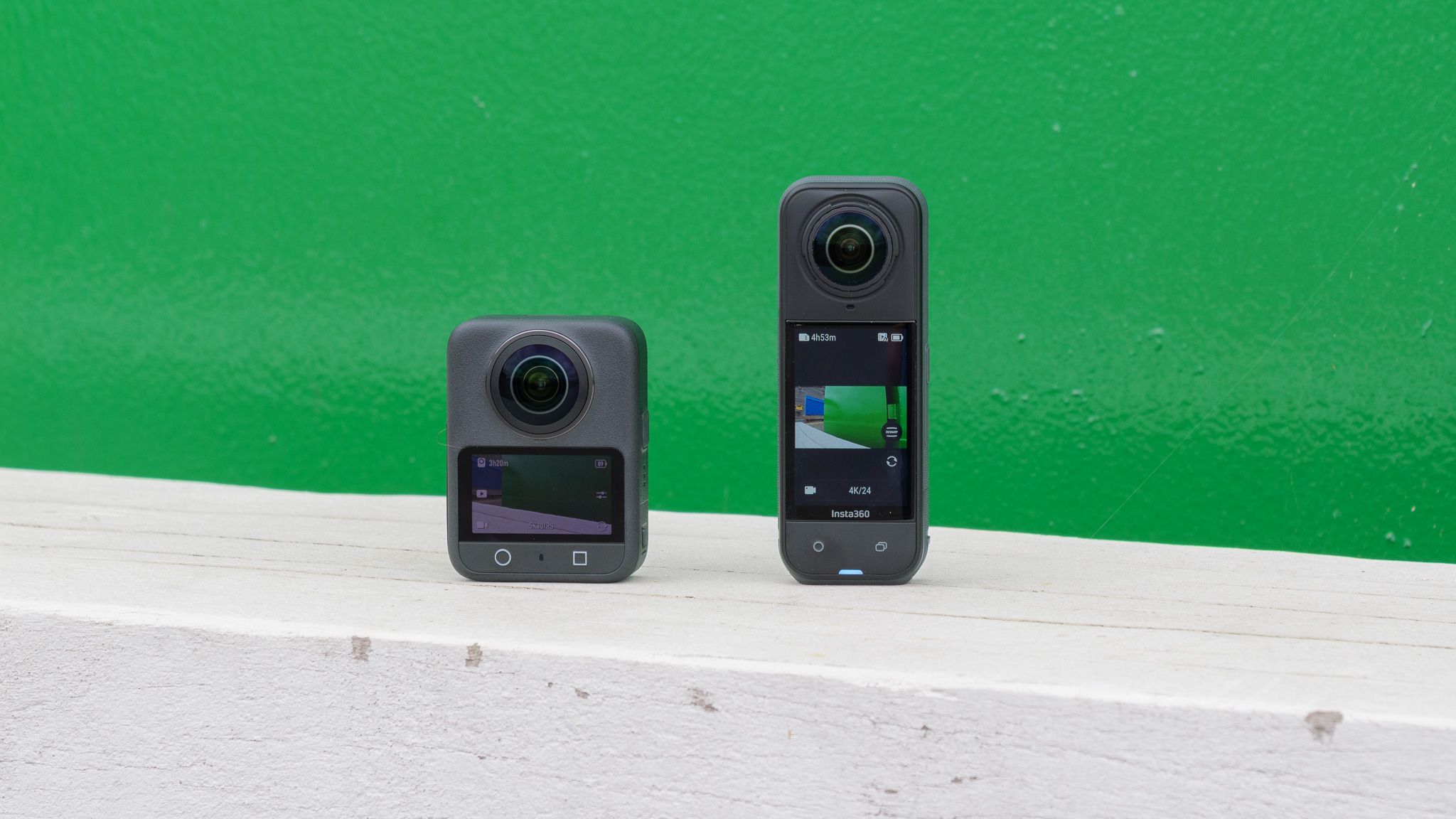 DJI Osmo 360 and Insta360 X5 cameras