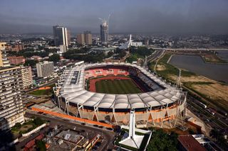 This photograph taken on December 8, 2023 shows a general view of the Felix Houphouet-Boigny stadium in Abidjan, one of the six stadiums for CAN 2024. (Photo by Sia KAMBOU / AFP) (Photo by SIA KAMBOU/AFP via Getty Images) AFCON 2023 stadiums