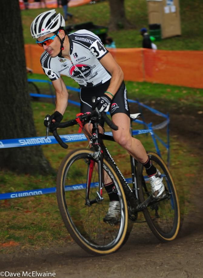Raphael Gagne (Rocky Mountain) on a climb