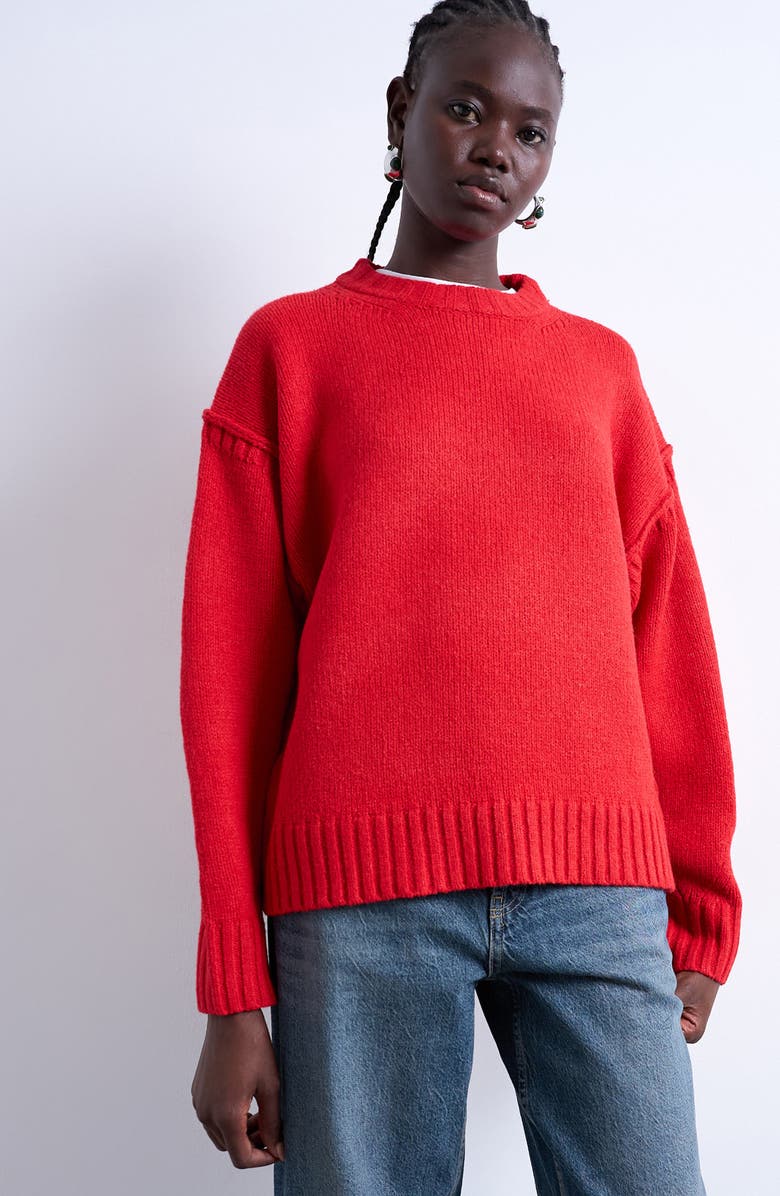 Exposed Seam Relaxed Fit Sweater