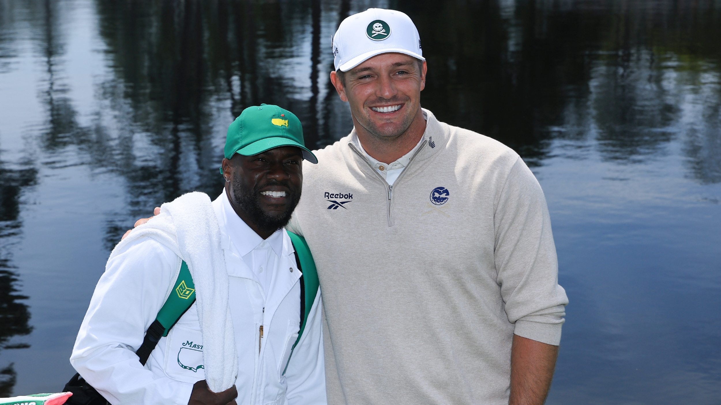 Bryson DeChambeau and Kevin Hart at The Masters Par 3 Contest