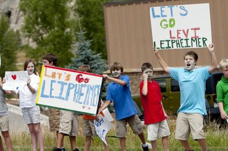 Some fans of Levi Leipheimer anxiously awaited his arrival.
