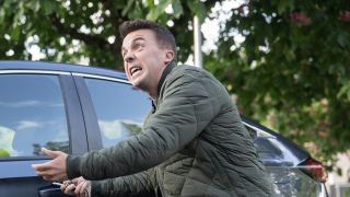 Malcom trying to escape his family in Malcolm in the Middle: Life's Still Unfair